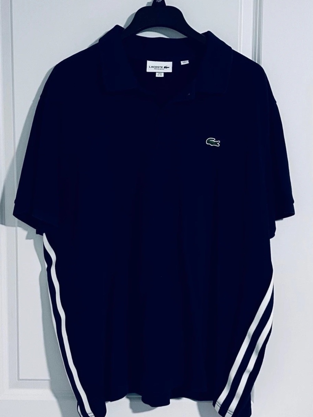 Lacoste Regular Fit Side Stripe Polo Shirt Blue 3XL